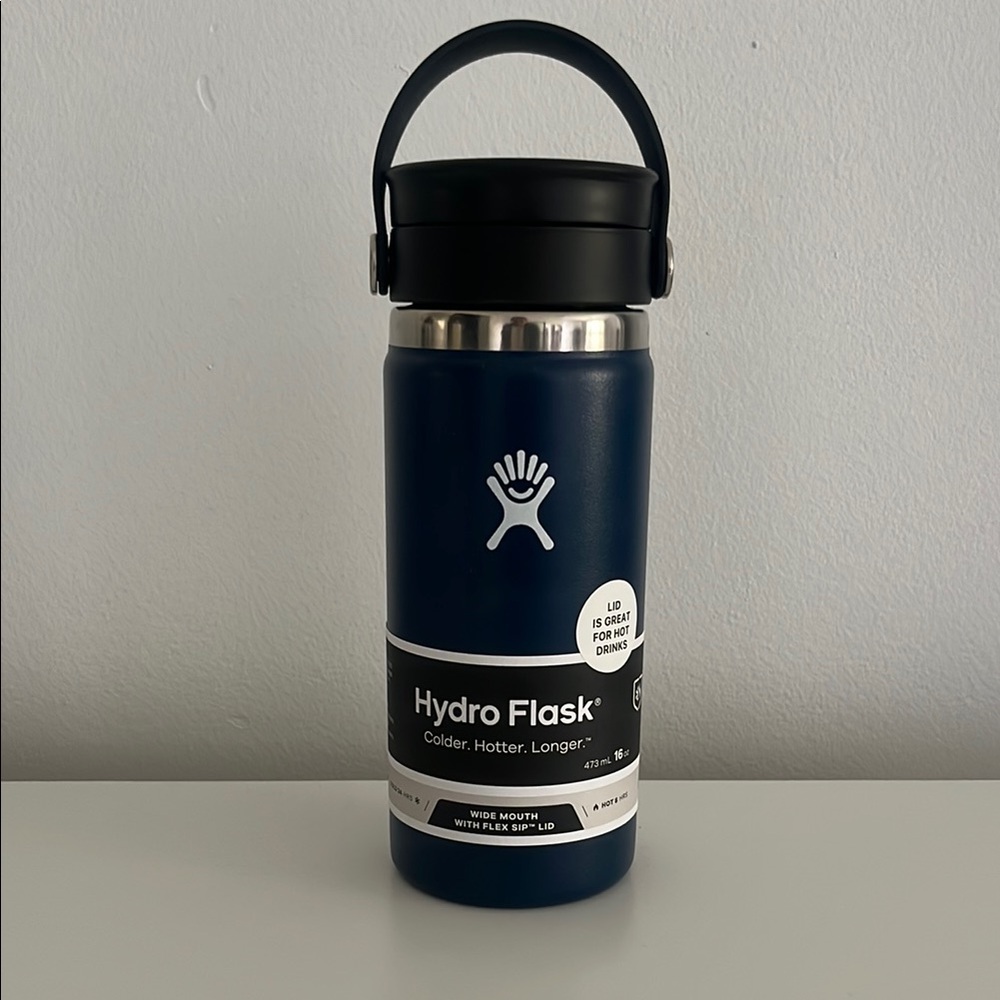 Hydro Flask Blue with Black Lid